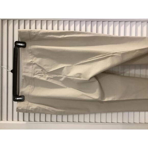 Akris Tan Beige Cotton Trouser 12 Luxury Office Casual Clean Sleek Work Pants - Picture 3 of 4